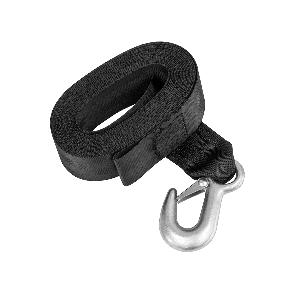 Durable 2-inch by 20-foot winch strap with hook for trailers