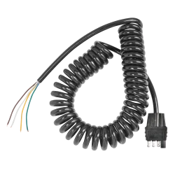 Wesbar 4-Way Flat Trailer End Wiring Connector with 11 ft Wire 54000-026