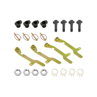 REESE fifth wheel hitch parts for tow safety, featuring clip rings and mounting rails