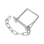 1/4 inch snapper pin for pintle hooks with lanyard chain attached