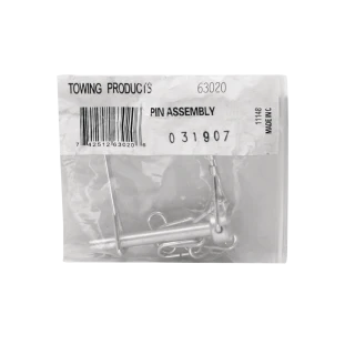 1/4 inch snapper pin for pintle hooks with lanyard chain attached