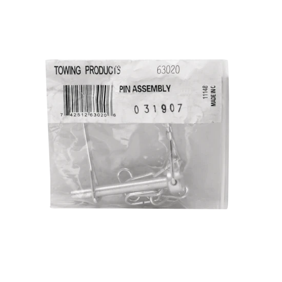 1/4 inch snapper pin for pintle hooks with lanyard chain attached
