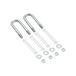 Kit with U-Bolts, springs, washers, and lock nuts for gooseneck hitch