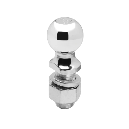 Draw-Tite hitch ball with 2-inch diameter and chrome finish, capable of towing up to 8,000 lbs, ensuring secure connections.