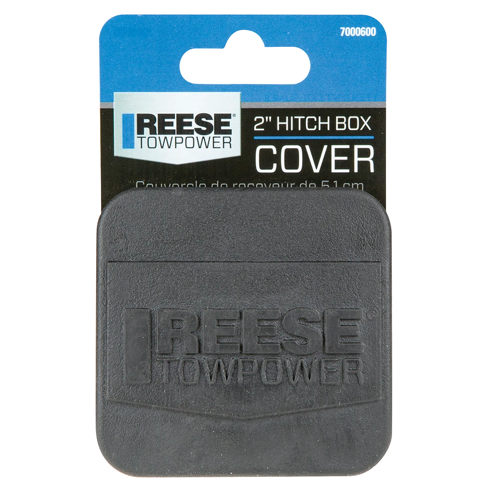 REESE receiver tube cover fitting 2 inch hitch, protects against debris and extends hitch life