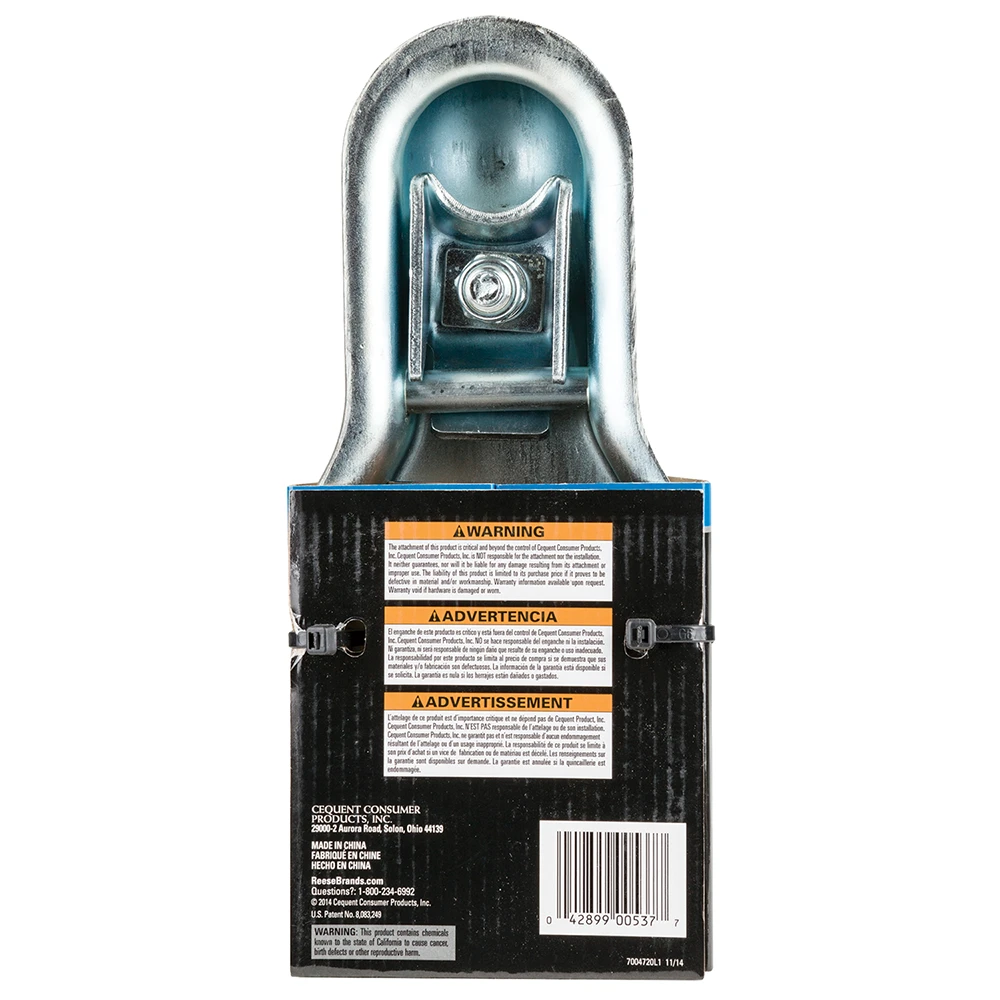 REESE Towpower coupler, dual-fit with trigger latch and tethered pin