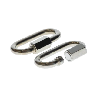 REESE safety chains with chrome finish, ideal for secure trailer towing and safety compliance.