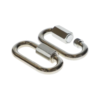 REESE safety chains with chrome finish, ideal for secure trailer towing and safety compliance.