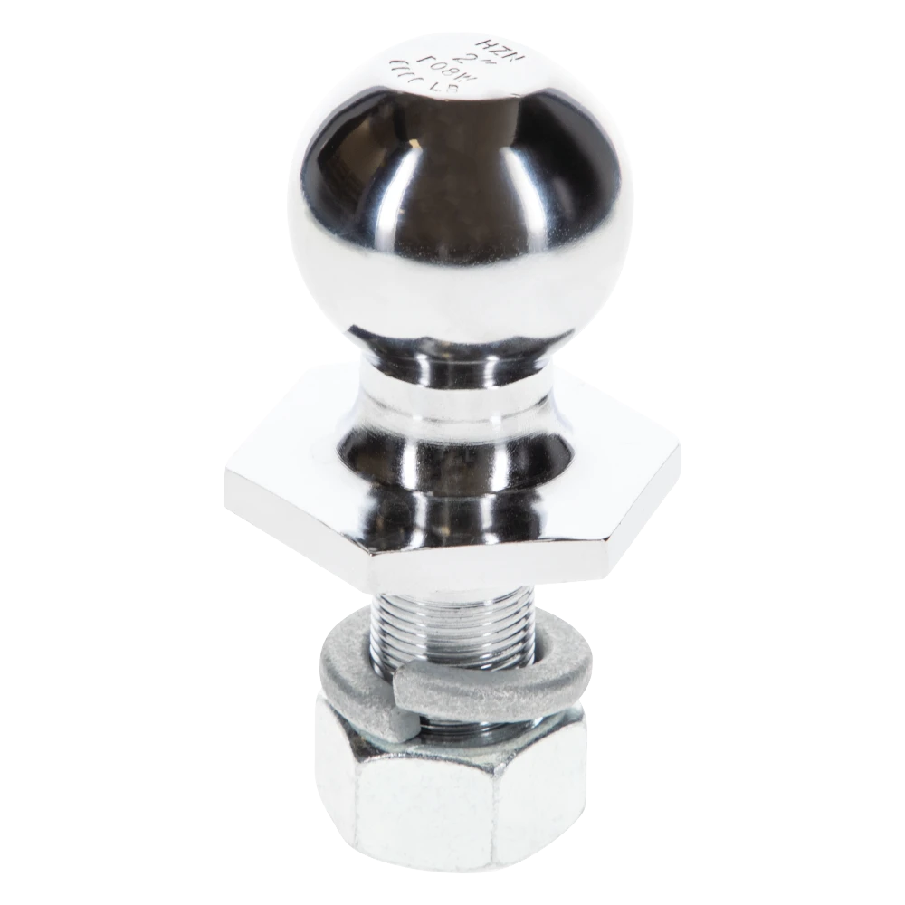 REESE Towpower InterLock hitch ball with patented hex design and chrome finish