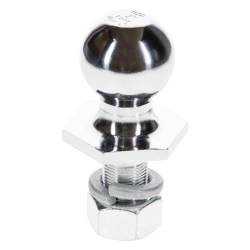 Reese InterLock Trailer Hitch Ball 2 Inch Diameter 6000 Pounds 1 Inch Shank 2-1/8 Inch Length Chrome 7008320