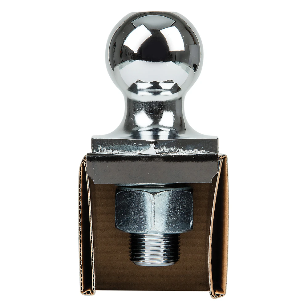 REESE Towpower InterLock hitch ball with patented hex design and chrome finish