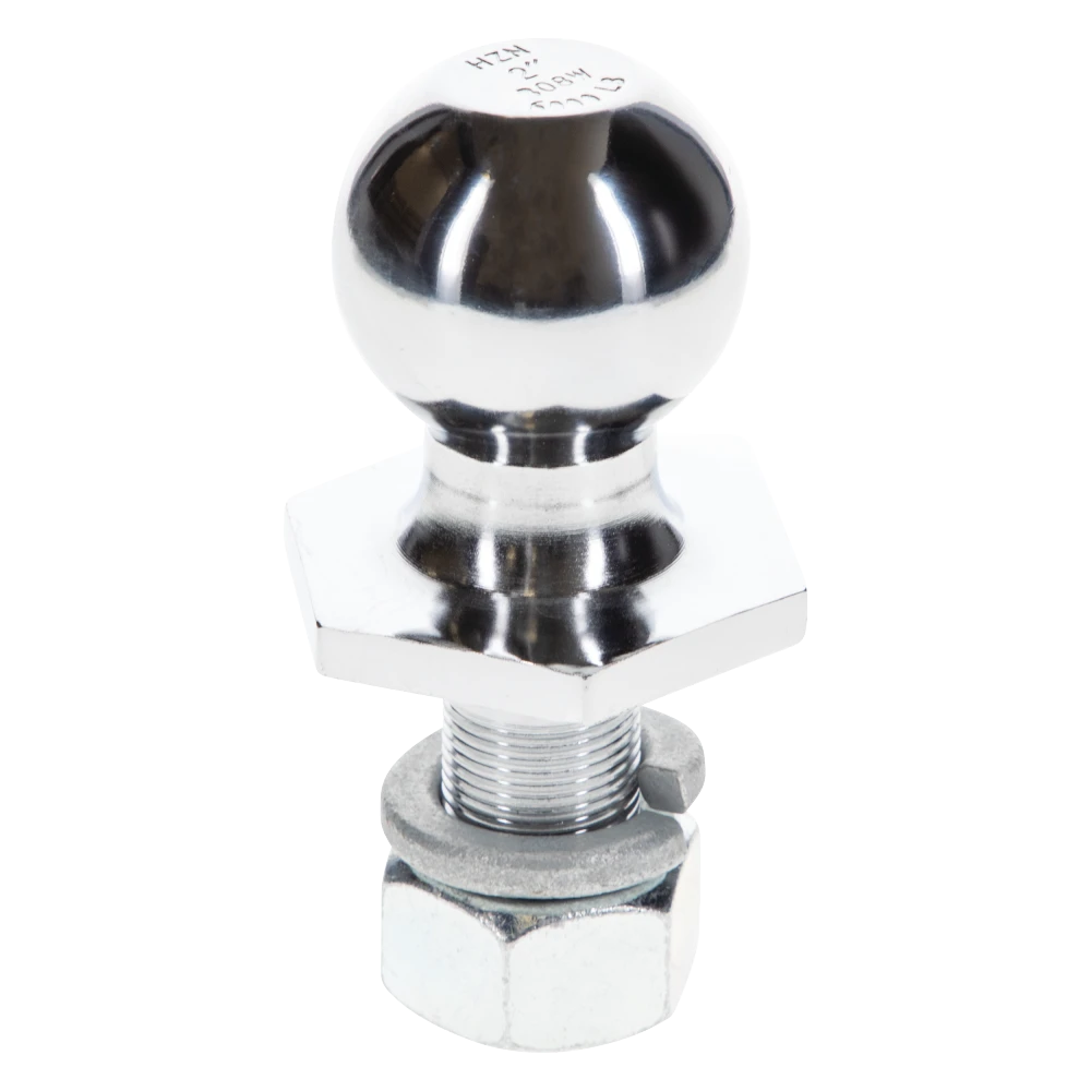 REESE Towpower InterLock hitch ball with patented hex design and chrome finish