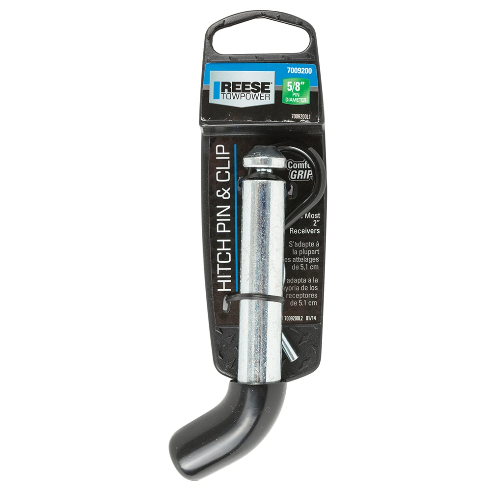 REESE Towpower black comfort grip 5/8 inch pin and clip for Class III and IV hitches
