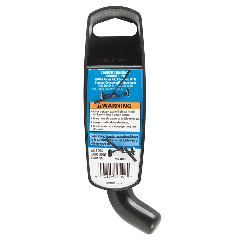 REESE Towpower black comfort grip 5/8 inch pin and clip for Class III and IV hitches