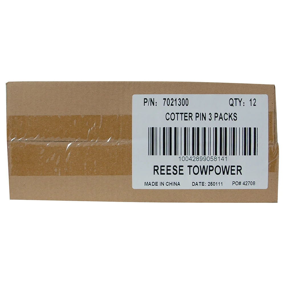 REESE Towpower hitch pin clips with vinyl coating for secure grip on Class I-IV receivers