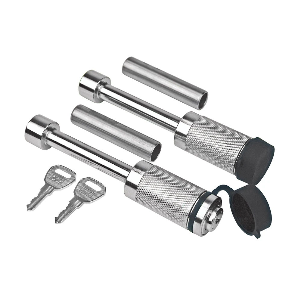 REESE Towpower receiver lock with dual self-locking design and dust cap for hitch security