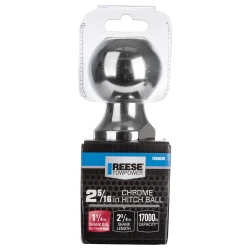 Reese Trailer Hitch Ball 2-5/16 Inch Diameter 1-1/4 Inch Shank 2-3/4 Inch Length 17000 Pounds Chrome 7028636