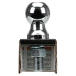 Chrome finished REESE Towpower hitch ball with 1-7/8 inch diameter and Interlock system