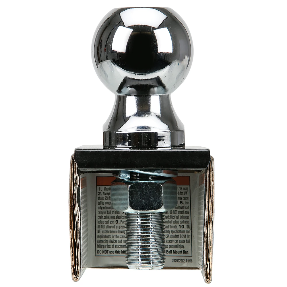 REESE Towpower chrome hitch ball with 2 inch diameter and 3500 lb capacity