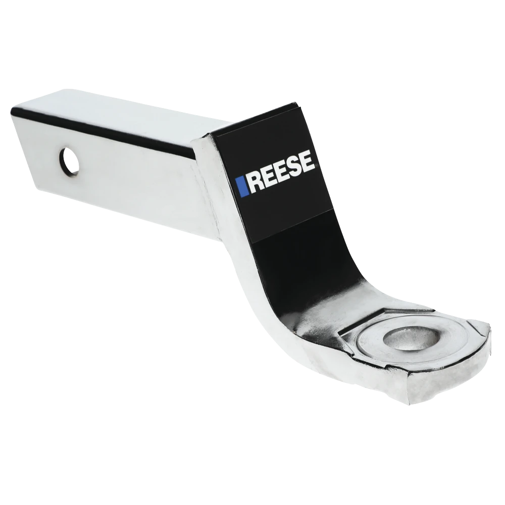 REESE chrome ball mount fitting 2-inch receiver, 5,000 lbs capacity
