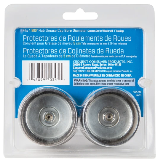 REESE Towpower bearing protector grease cap, 1.980 inch diameter, for secure towing