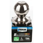 REESE 2-inch hitch ball black nickel finish with 7500 lbs capacity