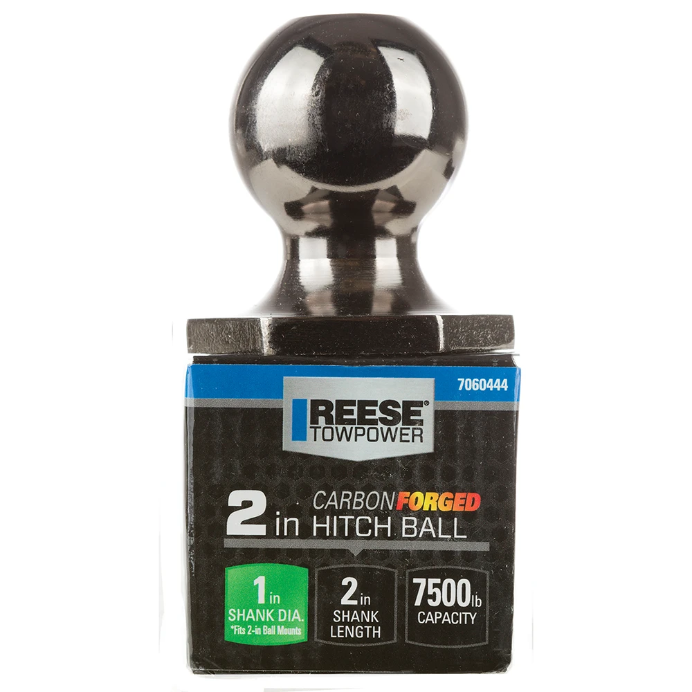 REESE 2-inch hitch ball black nickel finish with 7500 lbs capacity