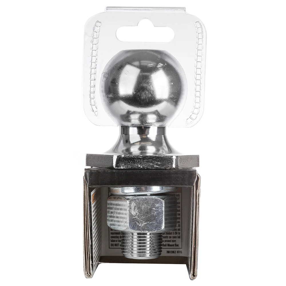 REESE hitch ball with chrome finish, 2 inch diameter and 7,500 lbs capacity