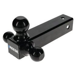 Reese Tri Ball Hitch Ball Mount 1-7/8 Inch 2 Inch and 2-5/16 Inch Balls Fits 2.5 Inch Receiver 14000 Pounds Black 7068820