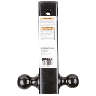 REESE Tri-Ball Mount for Heavy-Duty Towing with 2-Inch Receiver REESE tri-ball mount with black powder coat for heavy towing.