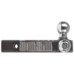 REESE specialty ball mount, black powder coat, fits 2-inch receiver, tri-ball, high-capacity towing