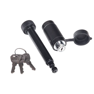 REESE Towpower dogbone style receiver lock with push-button key and rubber cover for trailer protection