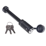 REESE Towpower dogbone style receiver lock with push-button key and rubber cover for trailer protection