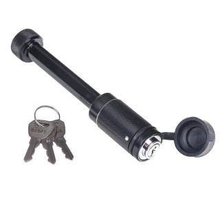 REESE Towpower dogbone style receiver lock with push-button key and rubber cover for trailer protection