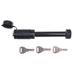 REESE Towpower dogbone style receiver lock with push-button key and rubber cover for trailer protection