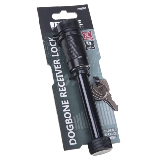 REESE Towpower dogbone style receiver lock with push-button key and rubber cover for trailer protection