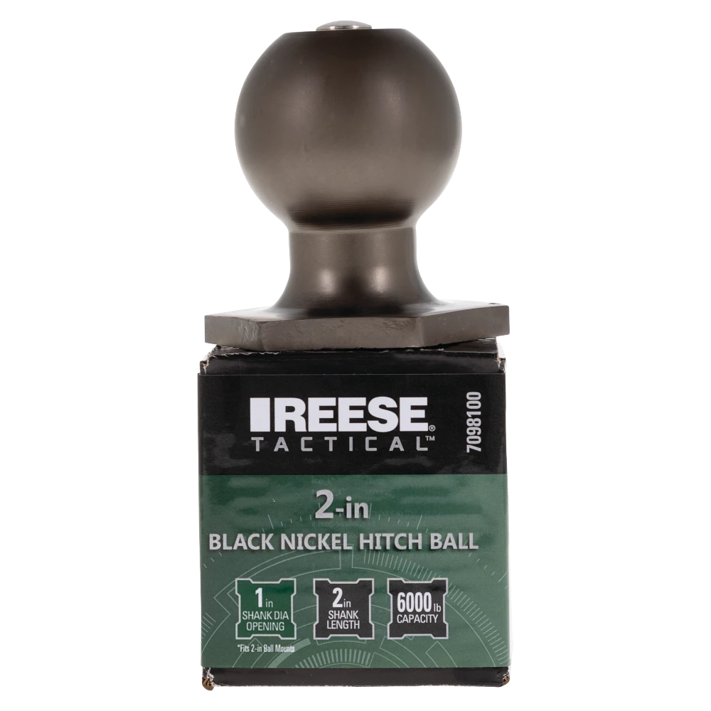 REESE Tactical hitch ball 2 inch, ideal for secure and reliable towing.