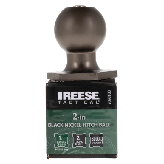REESE Tactical hitch ball 2 inch, ideal for secure and reliable towing.