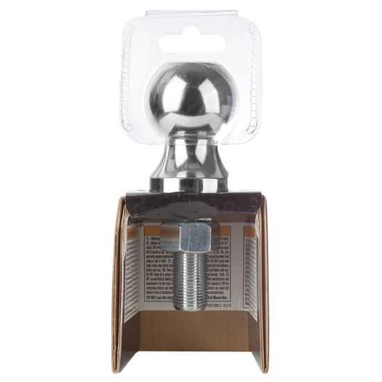 REESE 1-7/8 inch chrome hitch ball with 2,000 lbs capacity for secure towing