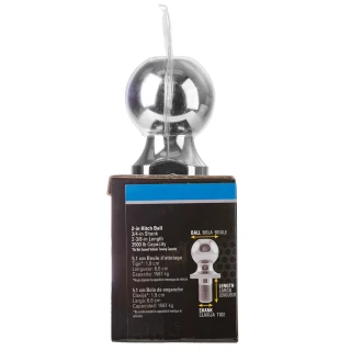 A REESE chrome hitch ball with 2 inch diameter and 3500 lbs towing capacity