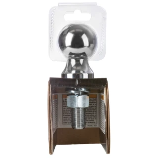 A REESE chrome hitch ball with 2 inch diameter and 3500 lbs towing capacity