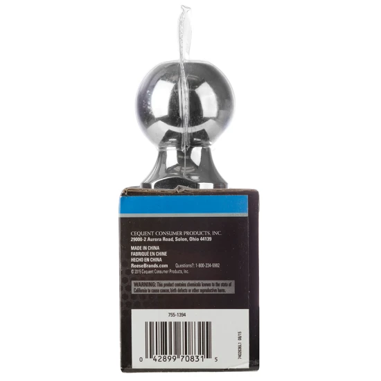 REESE chrome hitch ball with 2 inch diameter and 6000 lbs capacity