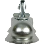 Straight trailer coupler with 1-7/8 inch ball size, zinc finish, rated for 2000 lbs GTW