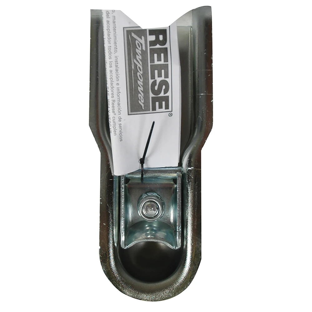 Straight trailer coupler with 1-7/8 inch ball size, zinc finish, rated for 2000 lbs GTW