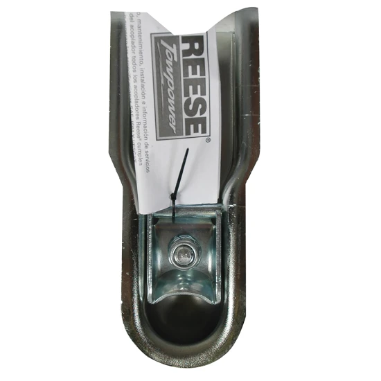 Straight trailer coupler with 1-7/8 inch ball size, zinc finish, rated for 2000 lbs GTW