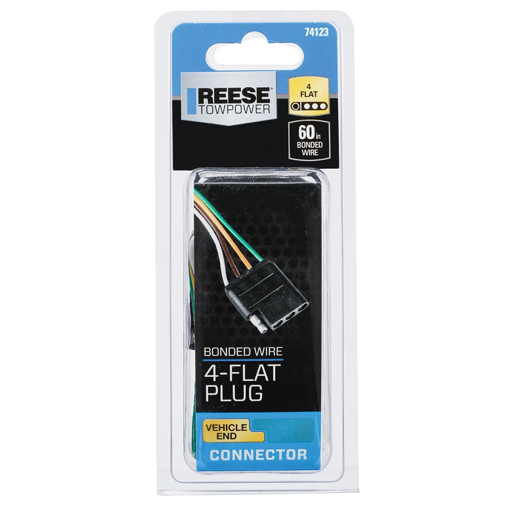 REESE Towpower 4-way flat vehicle end connector for trailer lights