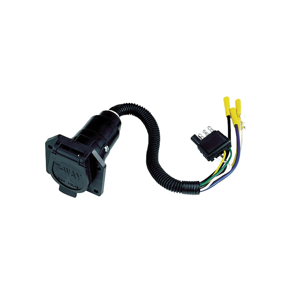 REESE Towpower 7-way connector adapter with pre-wired 4-flat and 7-round options