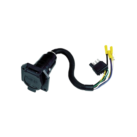REESE Towpower 7-way connector adapter with pre-wired 4-flat and 7-round options