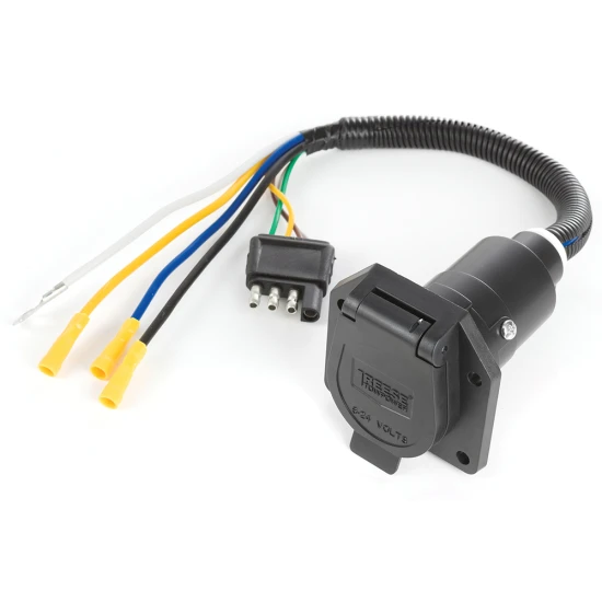 REESE Towpower 7-way connector adapter with pre-wired 4-flat and 7-round options