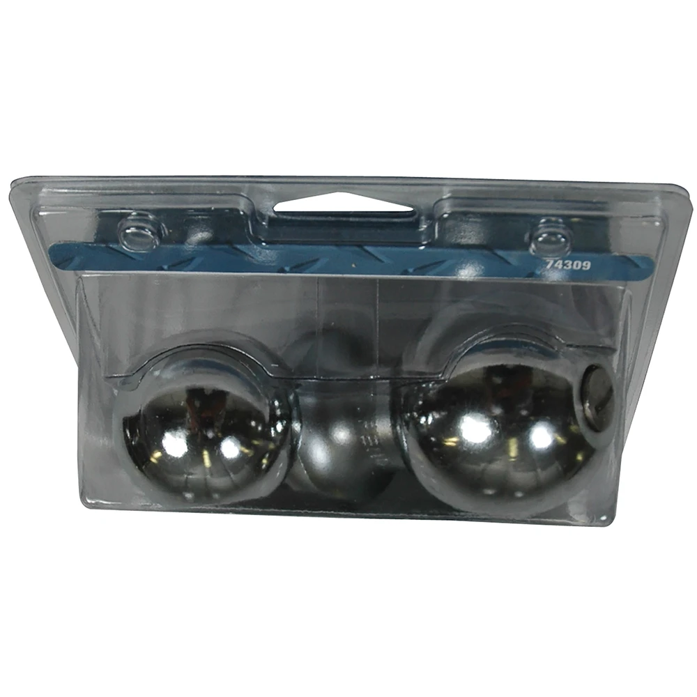 REESE chrome hitch ball system with three interchangeable sizes